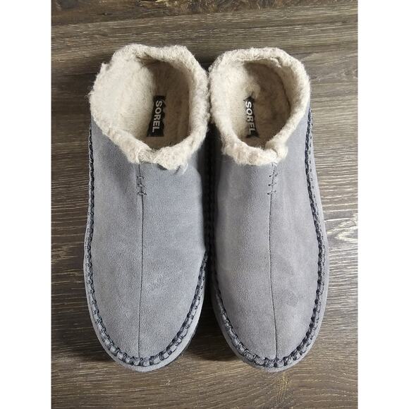 Sorel Falcon Ridge II Mens Size 9 Slippers Quarry Grey/Black NM3462-052 - Picture 3 of 9